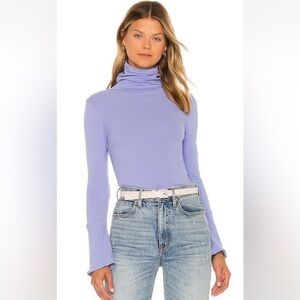Free People Sydney Lavender Bell Sleeve Top